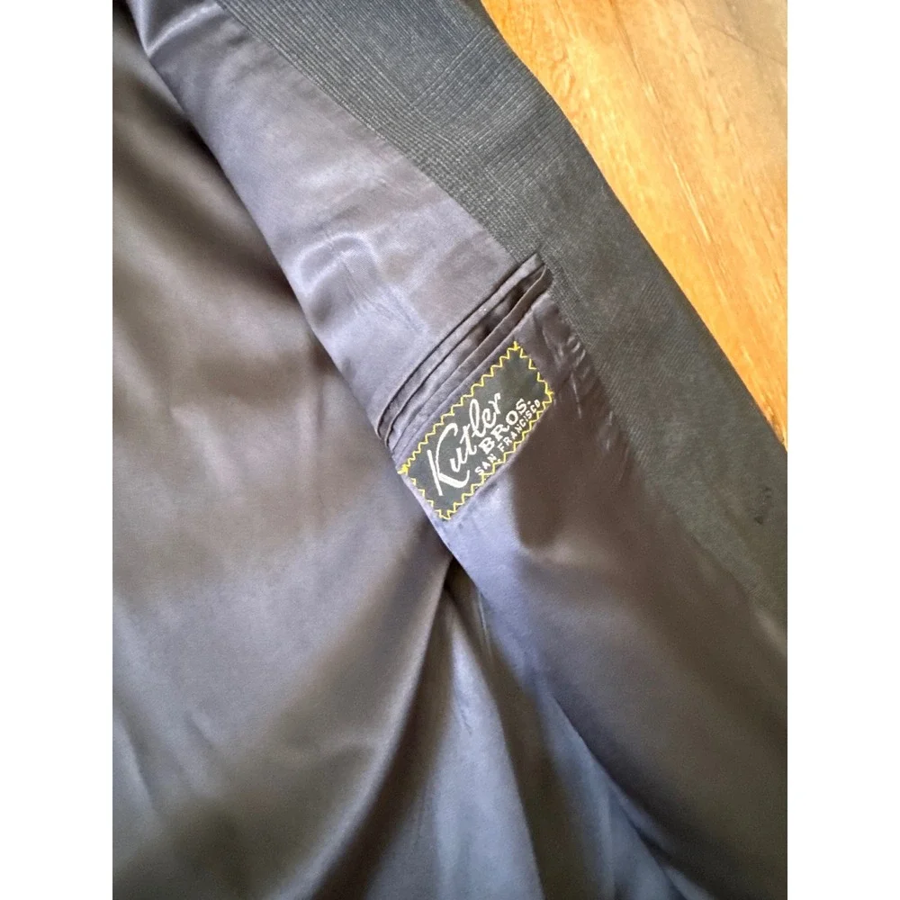 Lanvin Paris Charcoal Vintage Mens Virgin Wool Blazer Sport Coat Size XL
